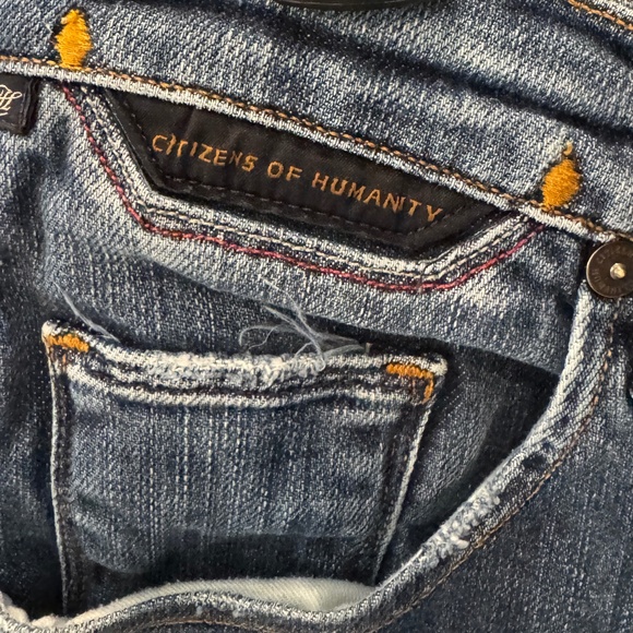 COH Citizens Of Humanity DYLAN DISTRESSED Drop Rise Cropped JEANS | 28 - Picture 7 of 13